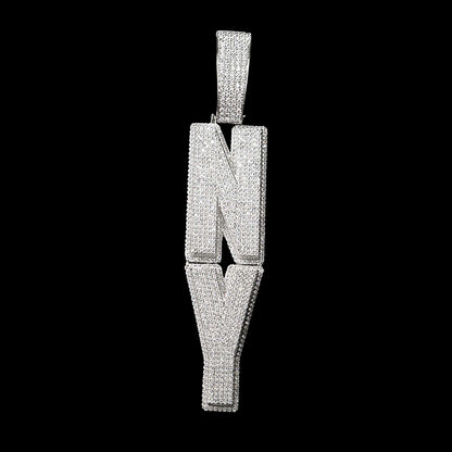 Double Layer Custom Letter Pendant