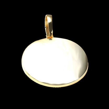 Baguette Cut Letter 3D Circle Custom Pendant