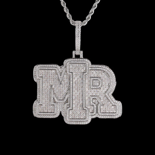 Baguette Cut Custom Pendant