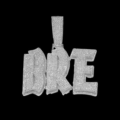 Double Layer Custom Letter Pendant