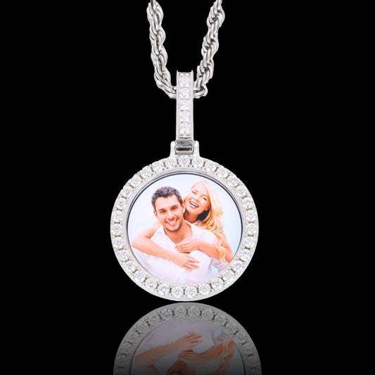 Custom Mini Round Photo Pendant