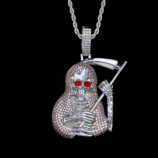 Grim Reaper Iced Out Pendant