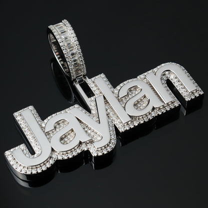 Custom Polished Effect Letter Pendant