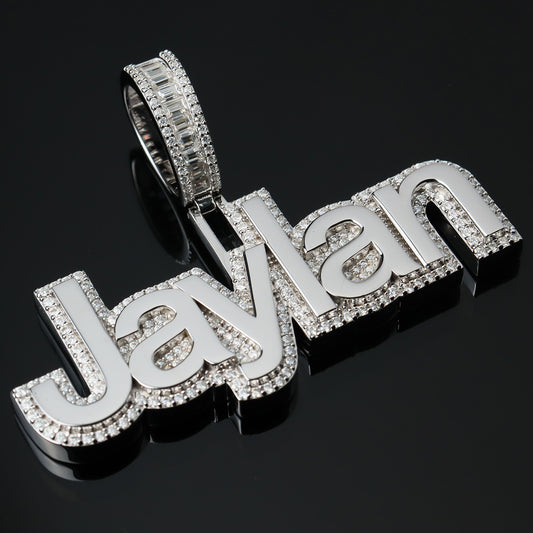 Custom Polished Effect Letter Pendant