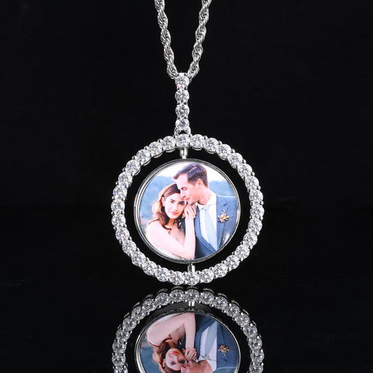 Spinning Round Custom Moissanite Pendant