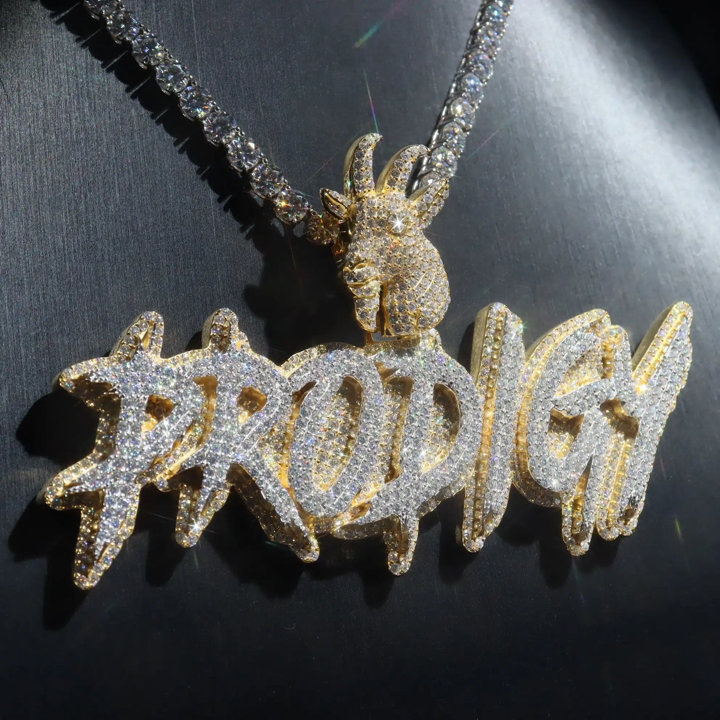 Custom Brush Letter Pendant