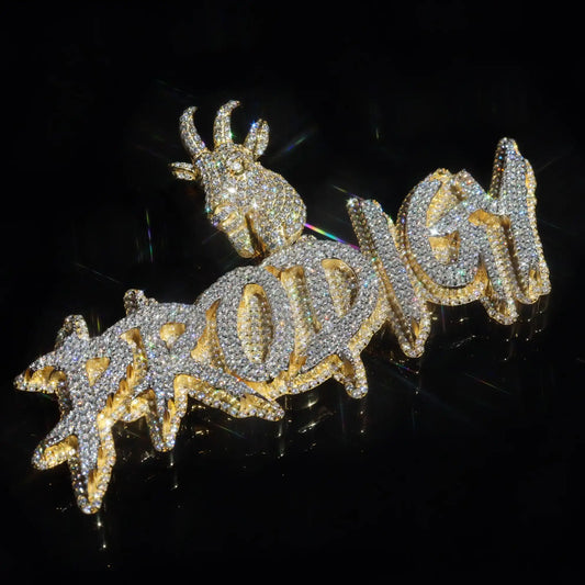 Custom Brush Letter Pendant