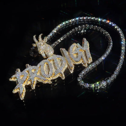Custom Brush Letter Pendant