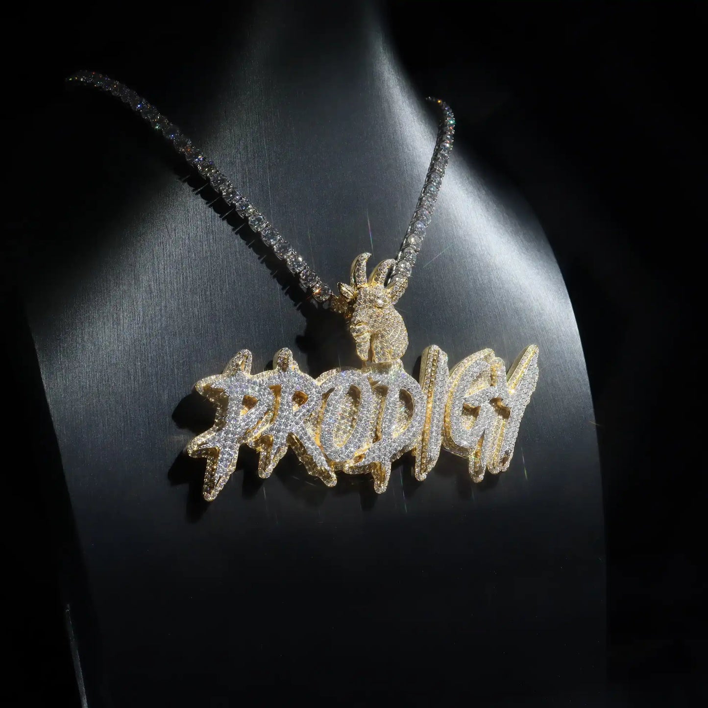 Custom Brush Letter Pendant