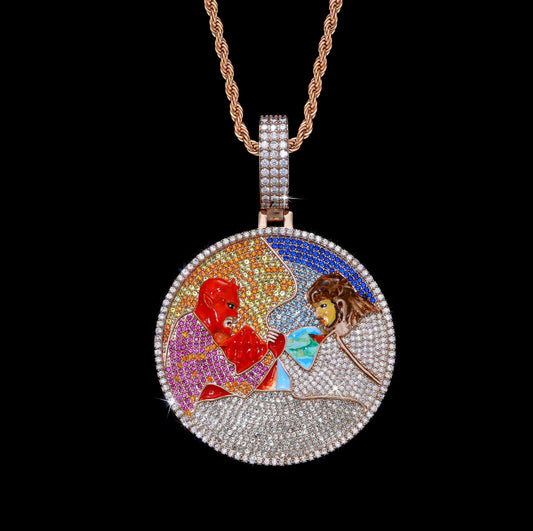 Satan and God Iced Out Pendant