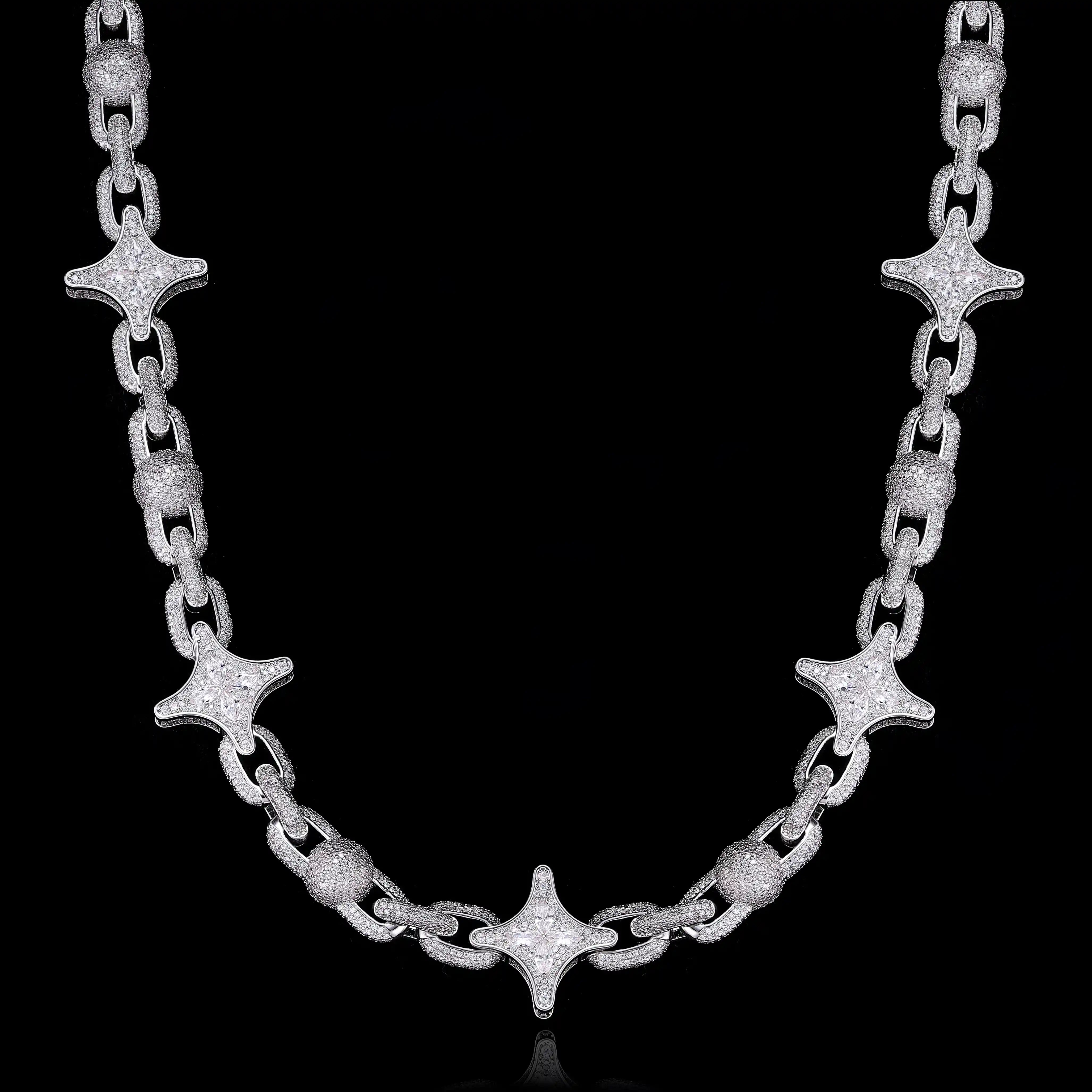 Marquise Cut Star Ball Mariner Chain