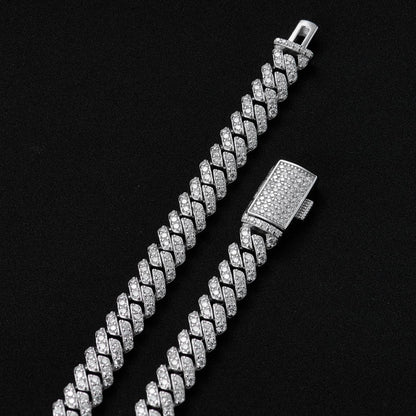 S925 Moissanite 6MM Cuban Bracelet