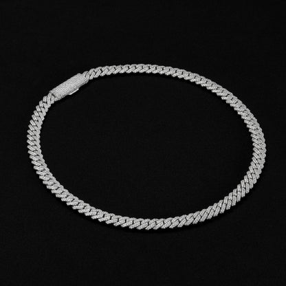 S925 Moissanite 12MM Prong Cuban Chain