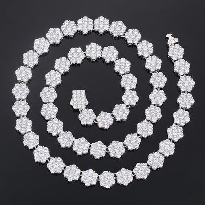 Iced Out 9MM Cluster Tennis Chain