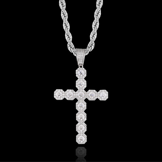 Iced Out Cross Pendant