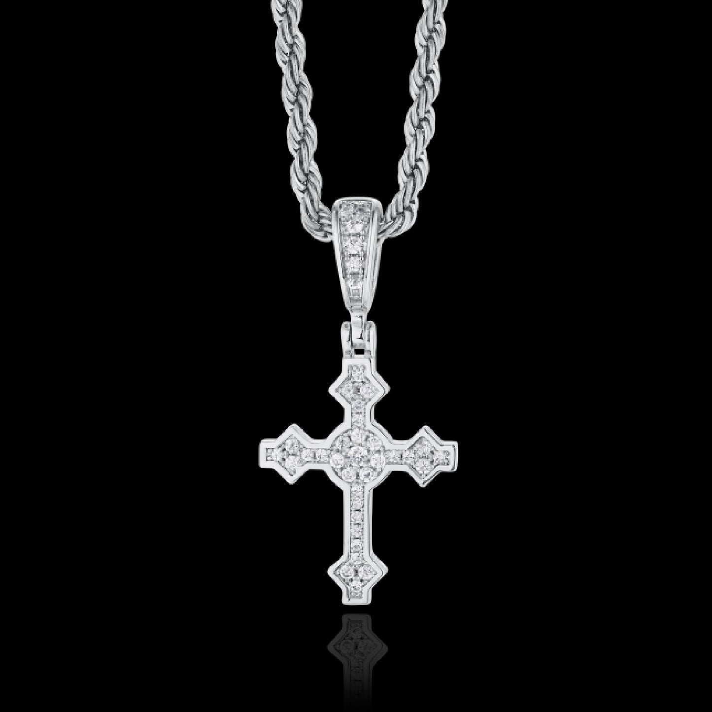 Iced Mini Celtic Cross Pendant