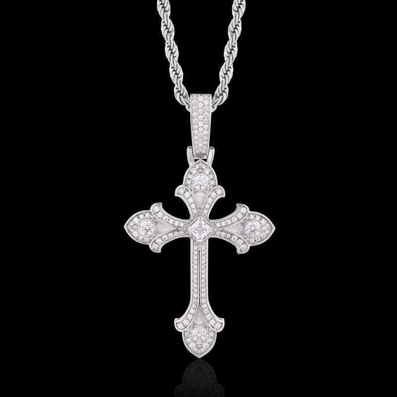 Iced Patonce Cross Pendant