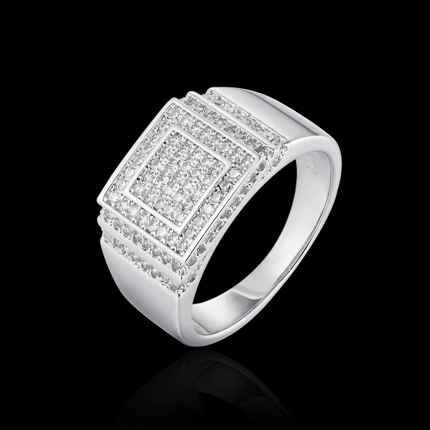 S925 Moissanite Square Ring