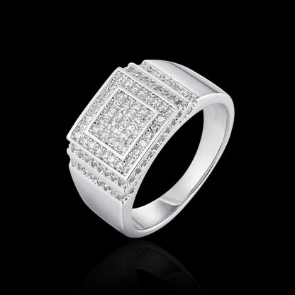 S925 Moissanite Square Ring