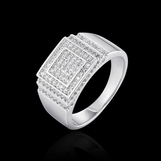 S925 Moissanite Square Ring