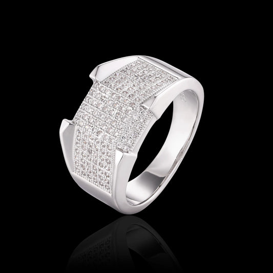 S925 Moissanite Pave Ring