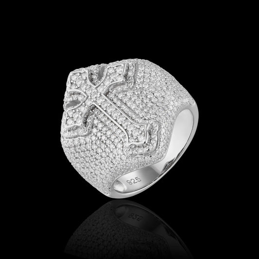 S925 Moissanite Cross Ring