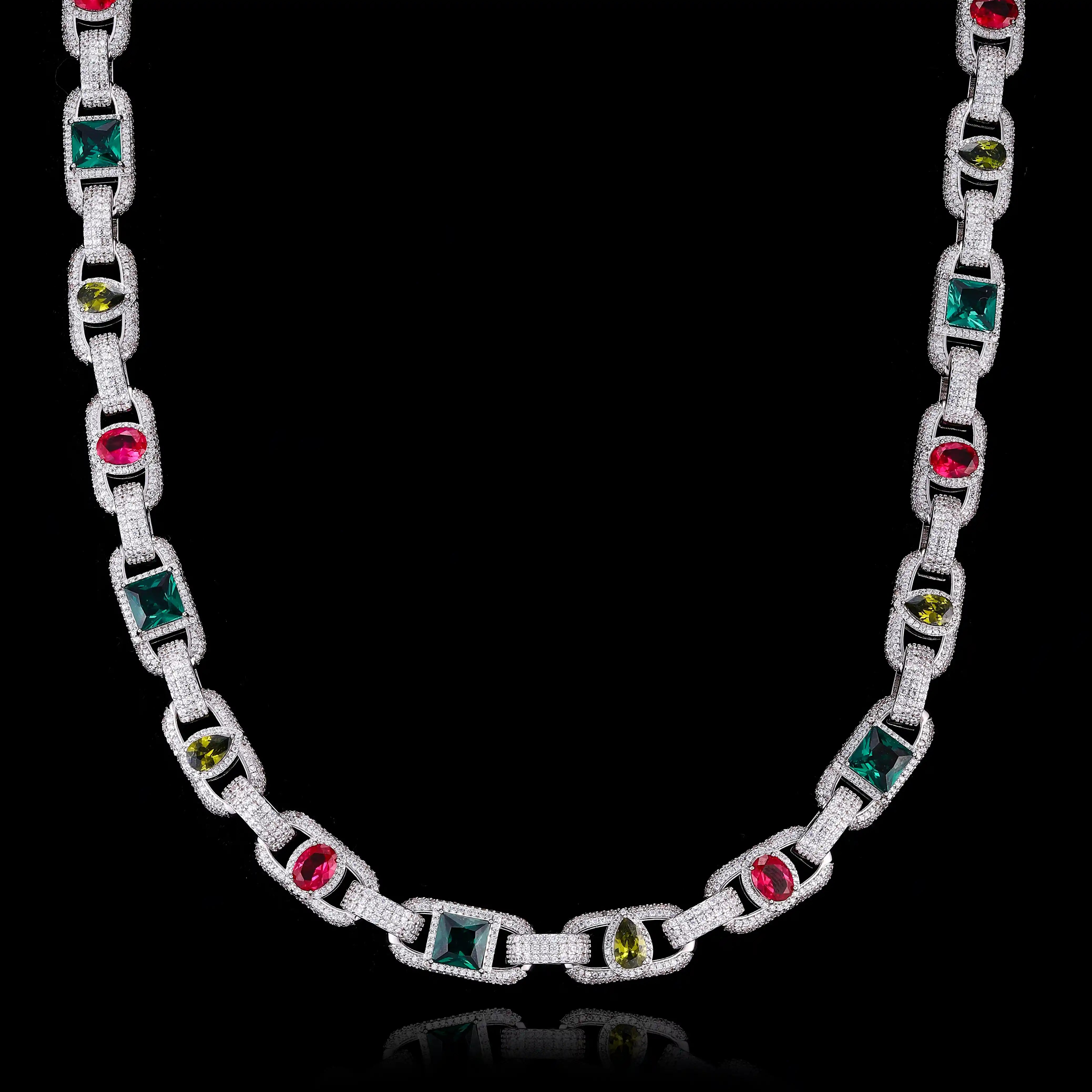 Multicolor Gemstone Mariner Chain