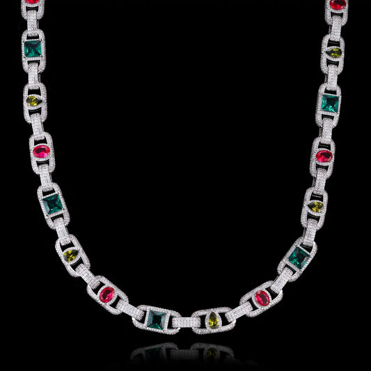 Multicolor Gemstone Mariner Chain